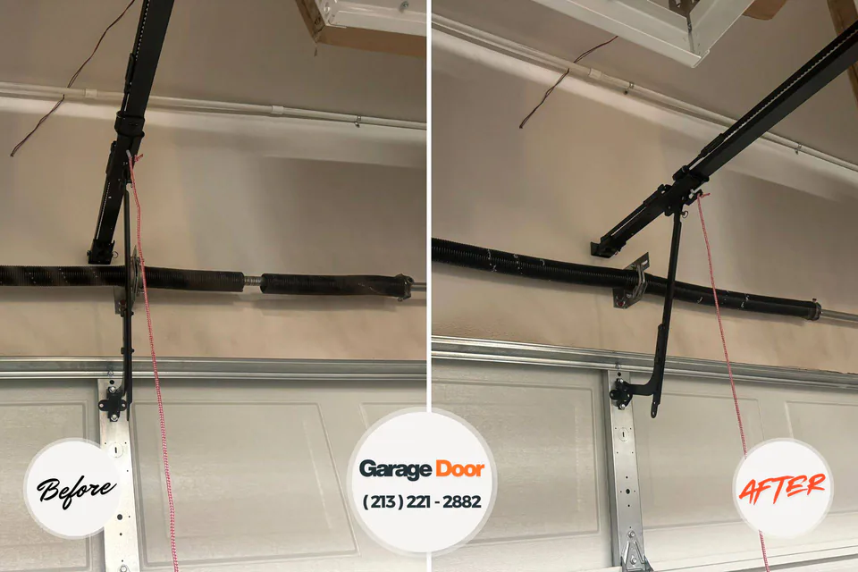 Before and after: garage door installation Wood River, IL